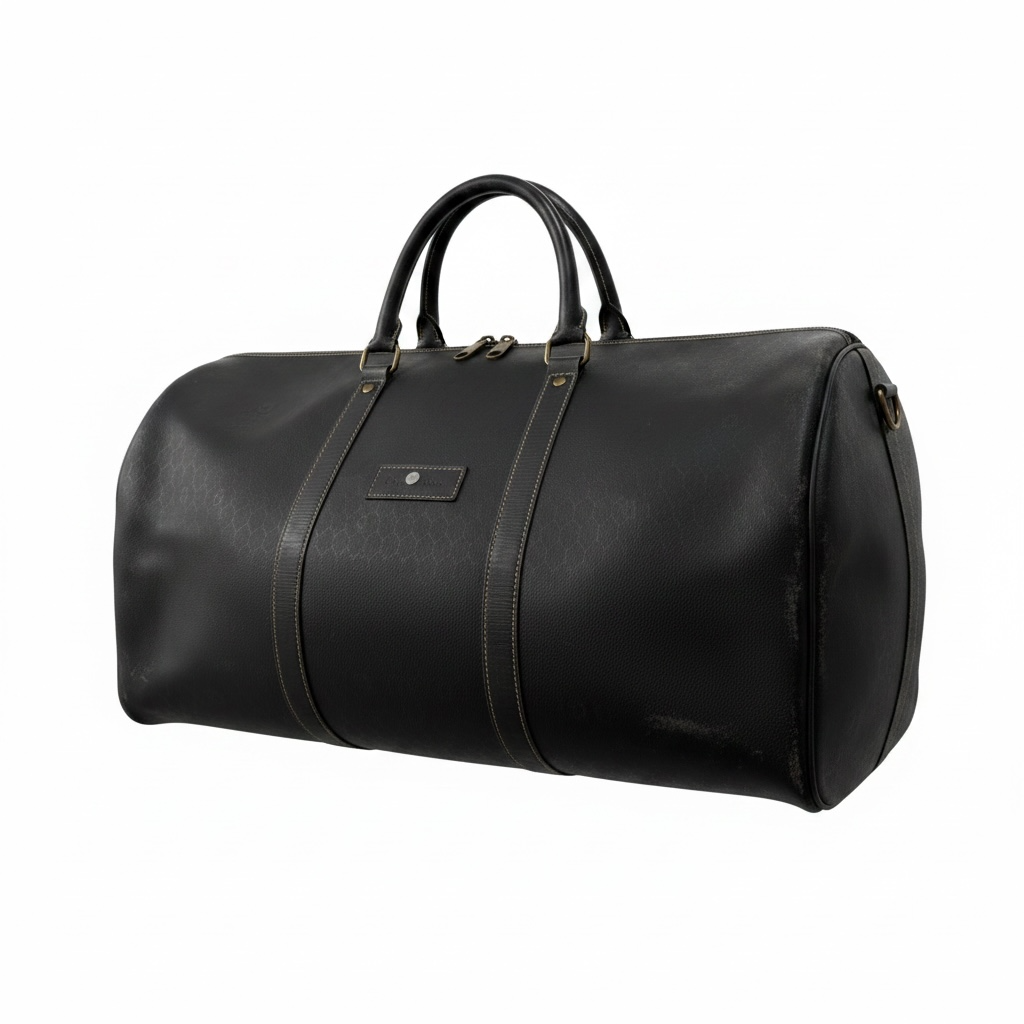 Preloved, Black Honeycombe Christian Dior Keepall Holdall Duffle Bag, 55
