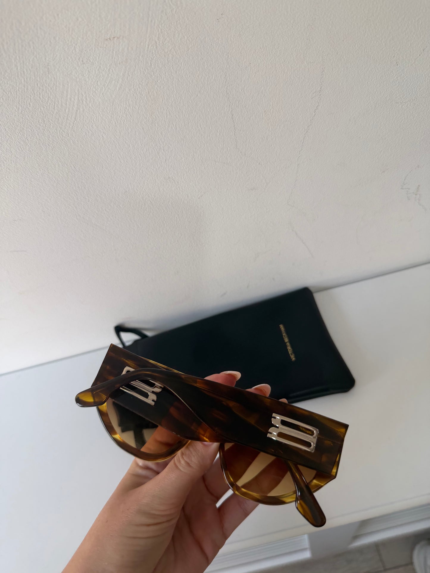Preloved, Tortoiseshell Victoria Beckham Sunglasses, With Pouch