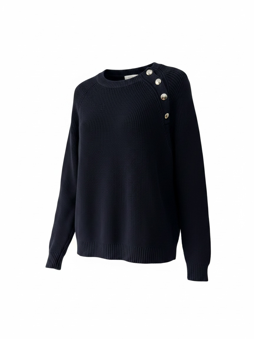 Preloved La Maille Suzanne Jumper Size L Navy
