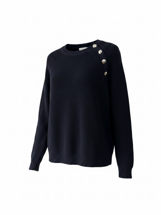 Preloved La Maille Suzanne Jumper Size L Navy