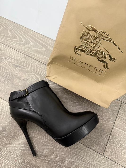 Black Burberry Platform Heels, Size 41