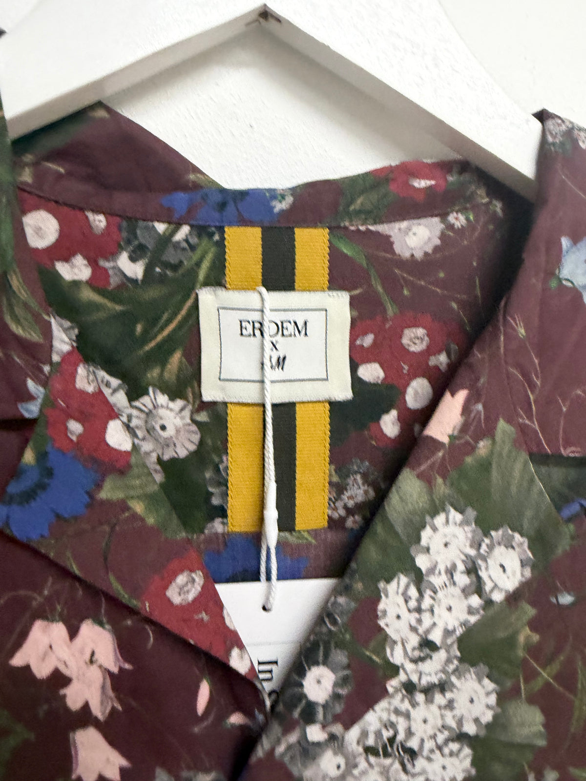 Preloved Erdem X H&M Shirt Small Burgundy Floral
