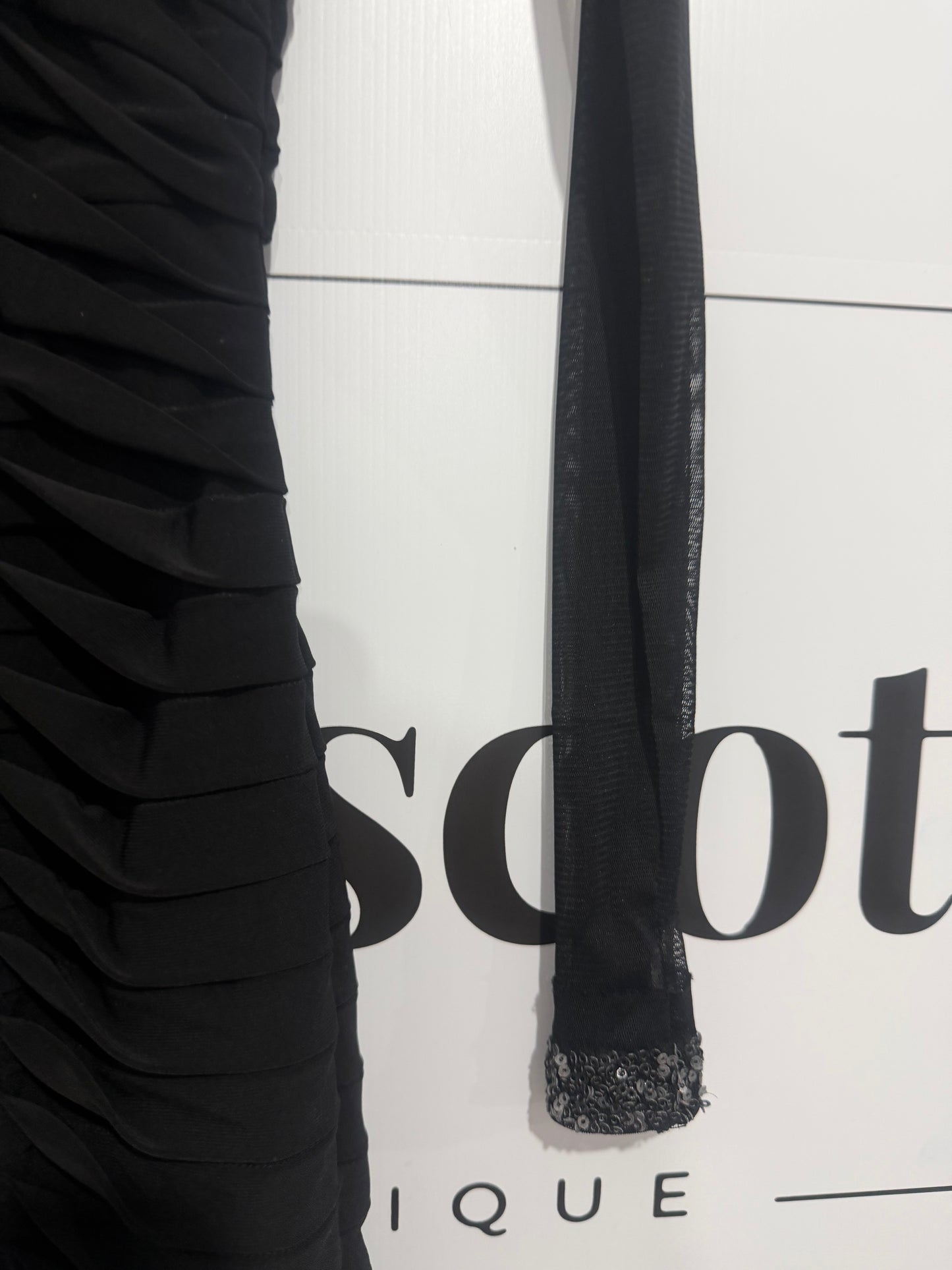 Black Mesh Mint Velvet Dress, Size 10