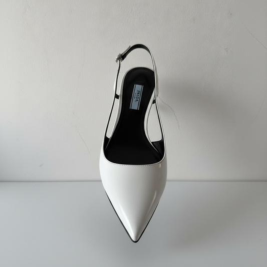 Preloved, White Prada Heels, Size 7-40