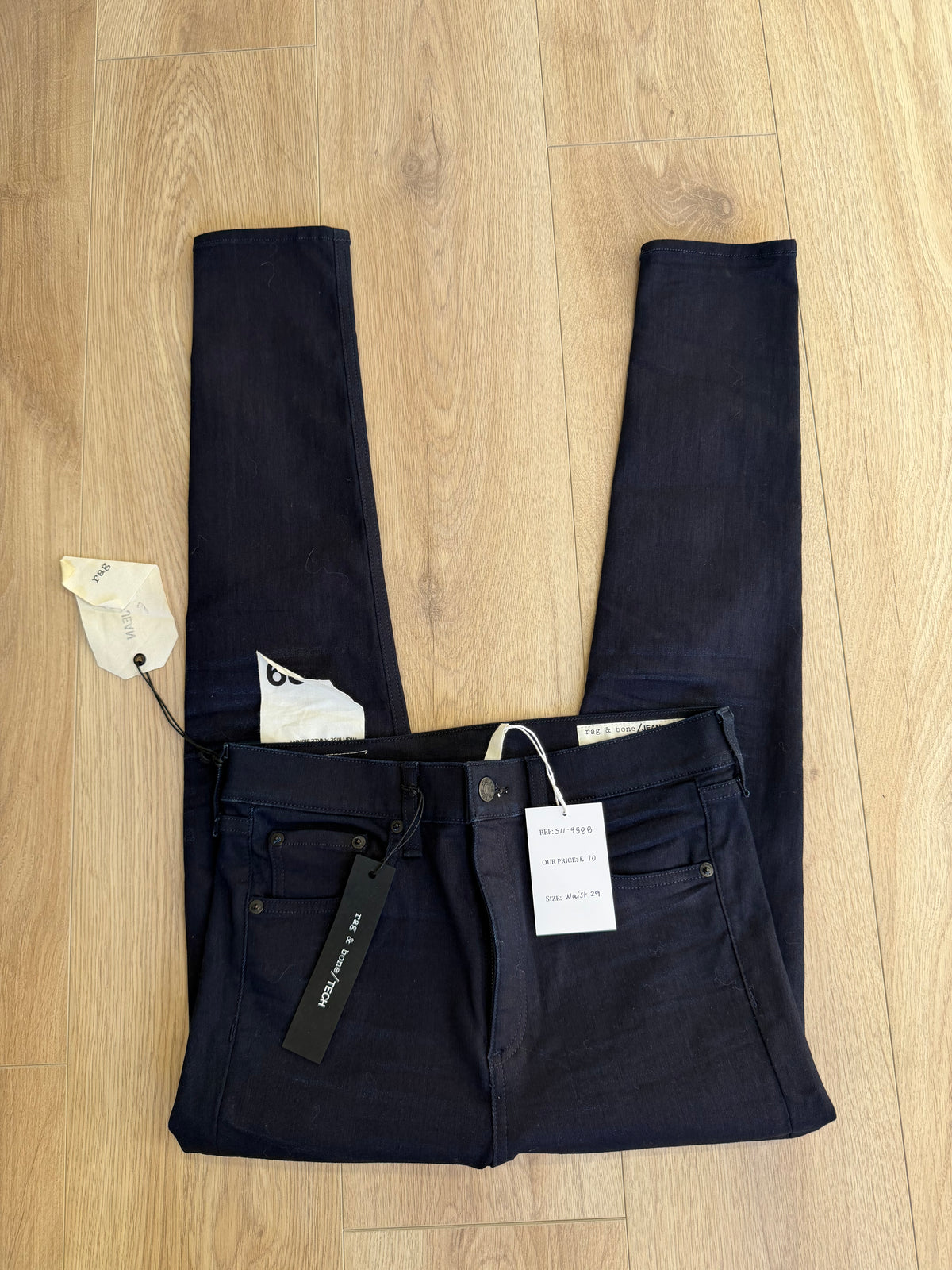 Preloved Rag & Bone Jeans Waist 29 Dark Blue