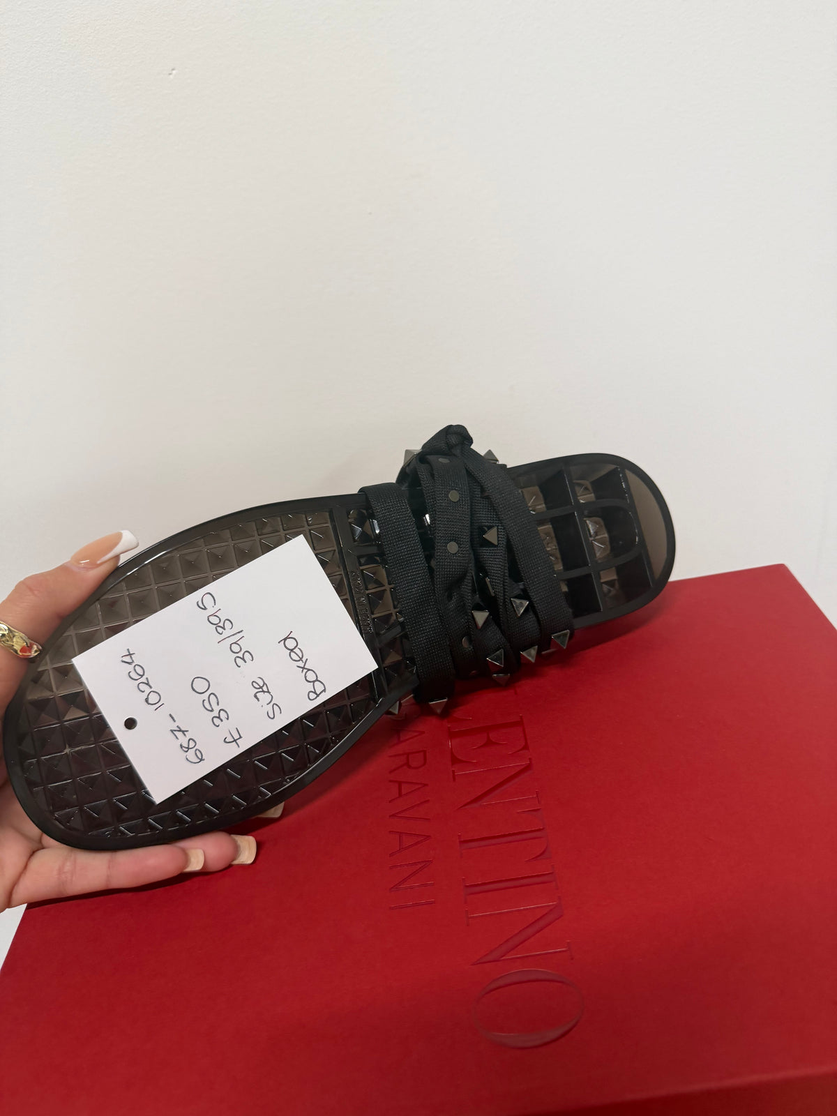 Preloved Valentino Garavani Rubber Sandals Size 39 (Generous) Black