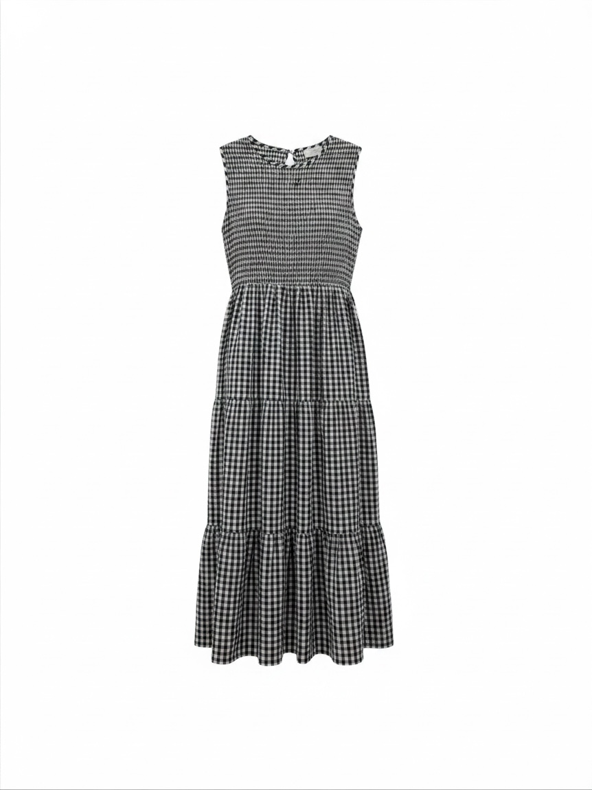Preloved 3six5 Dress 12 Black and white check