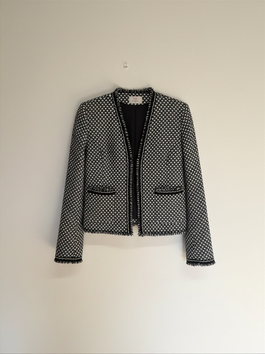 Preloved Hush Blazer UK 12 Black/White