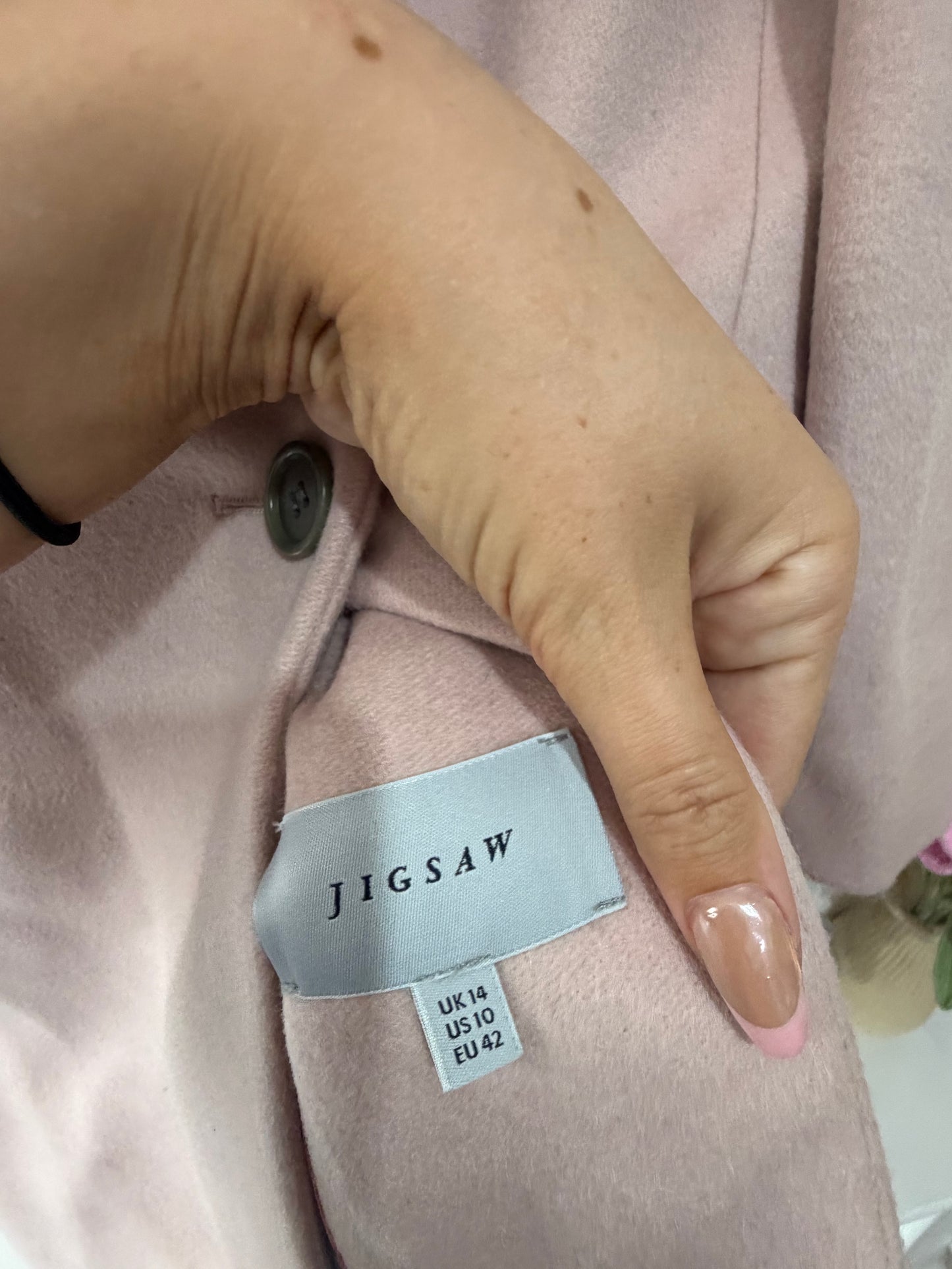 Preloved Jigsaw Jacket Size 14 Baby Pink