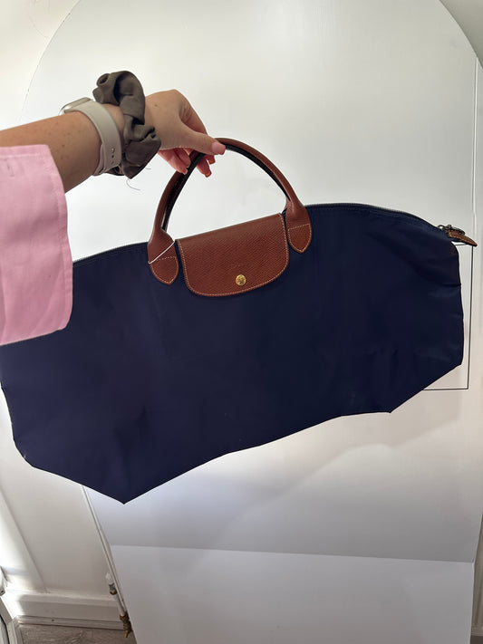 Navy Longchamp Handbag, XL