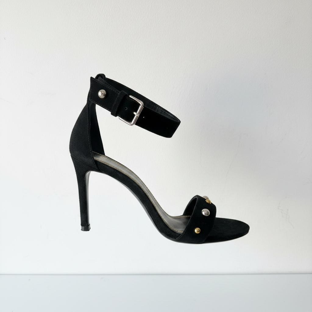 Preloved Black Maje Heels, 4