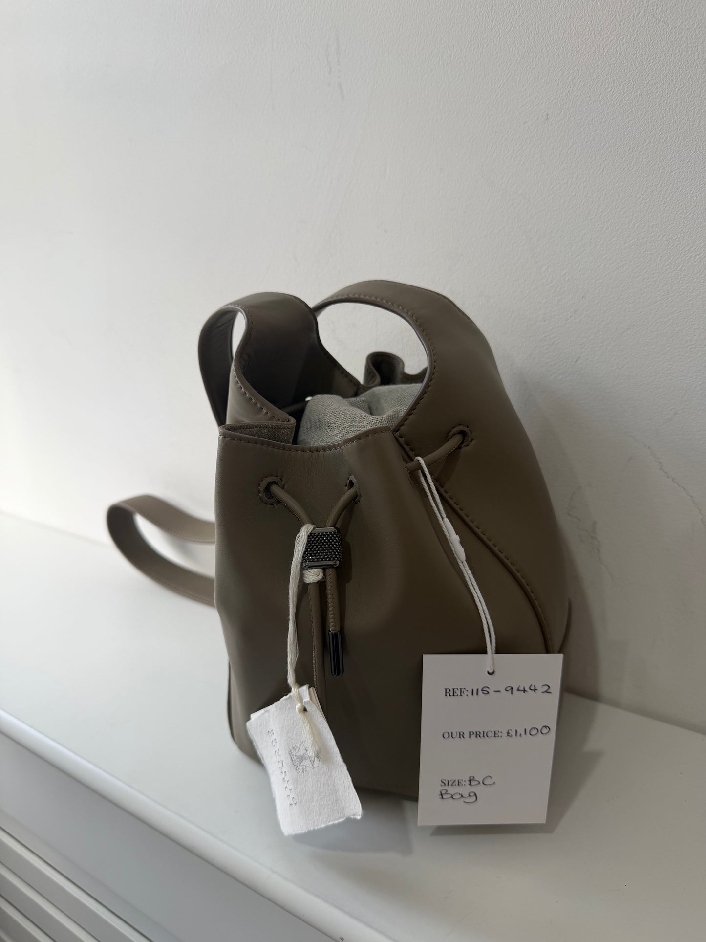 Preloved BRAND NEW Brunello Cucinelli Handbag Small Taupe
