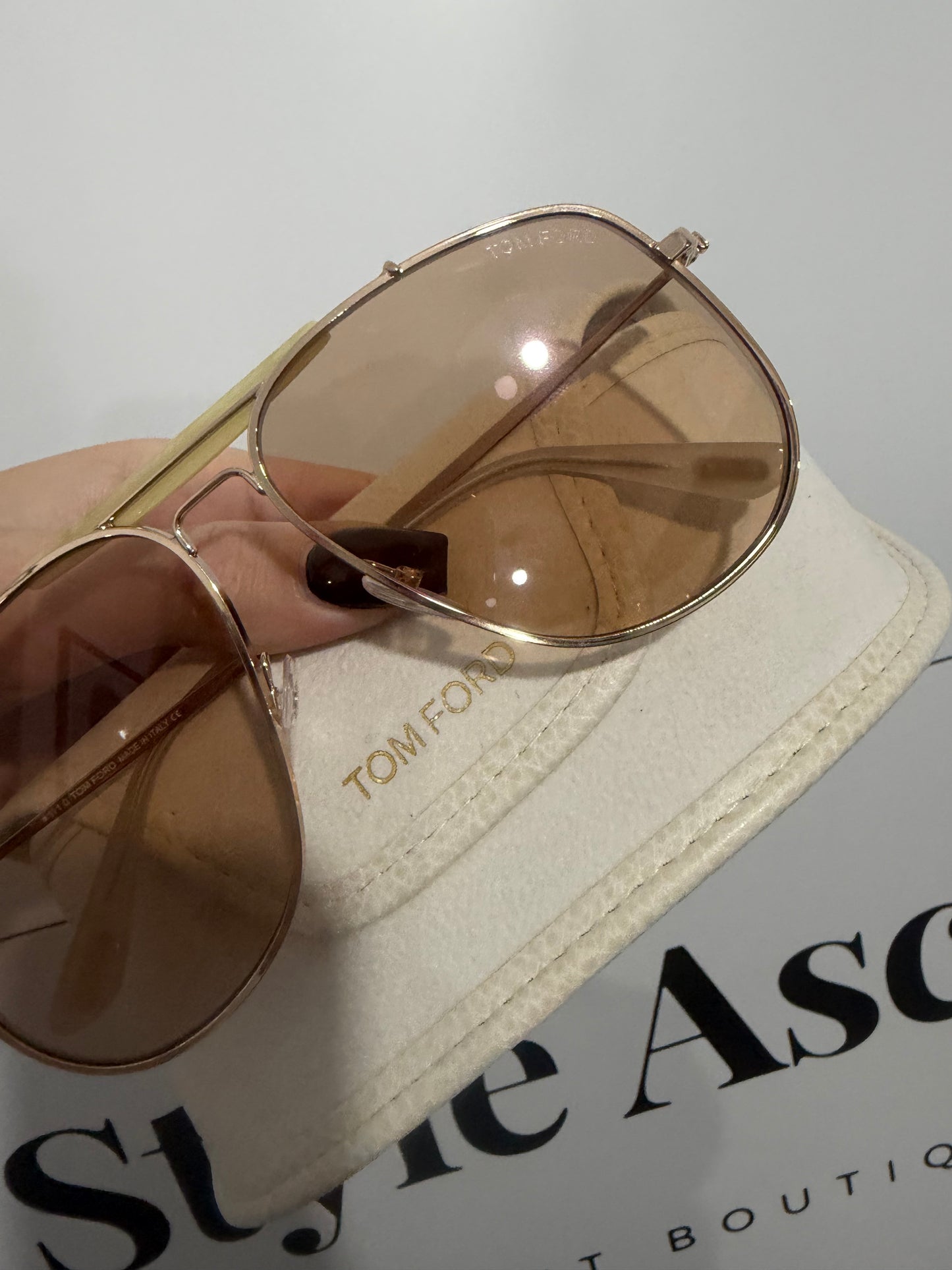 Rose gold Tom Ford Sunglasses