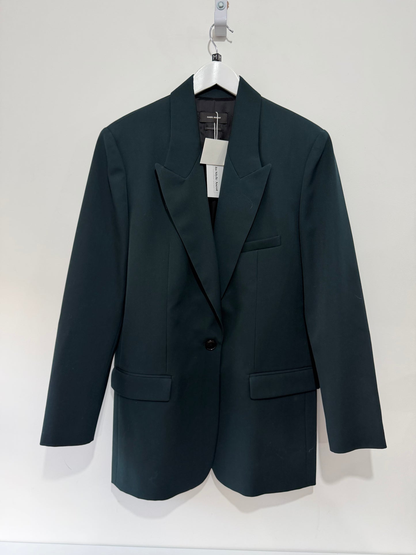 Pre-owned, Dark Green Isabel Marant Blazer Jacket, Brand New Size 10 (Oversized)