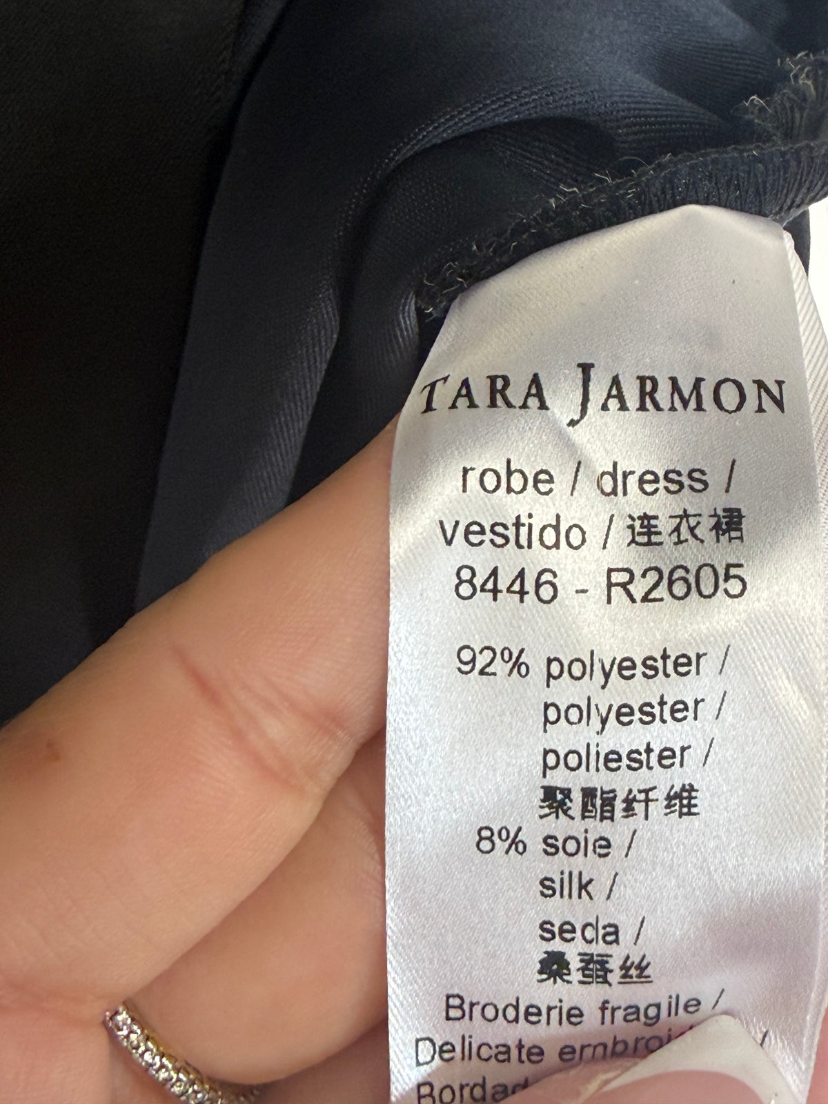Preloved Tara Jarmon Dress Size 8 Navy