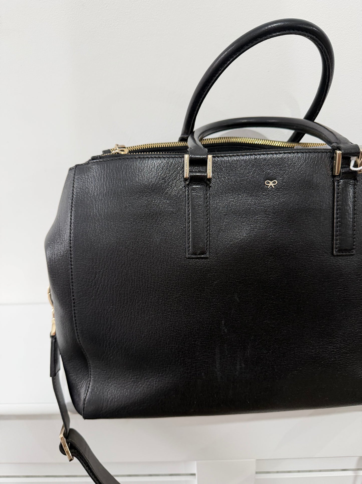 Pre-owned, Black Anya Hindmarch Handbag, Crossbody Strap