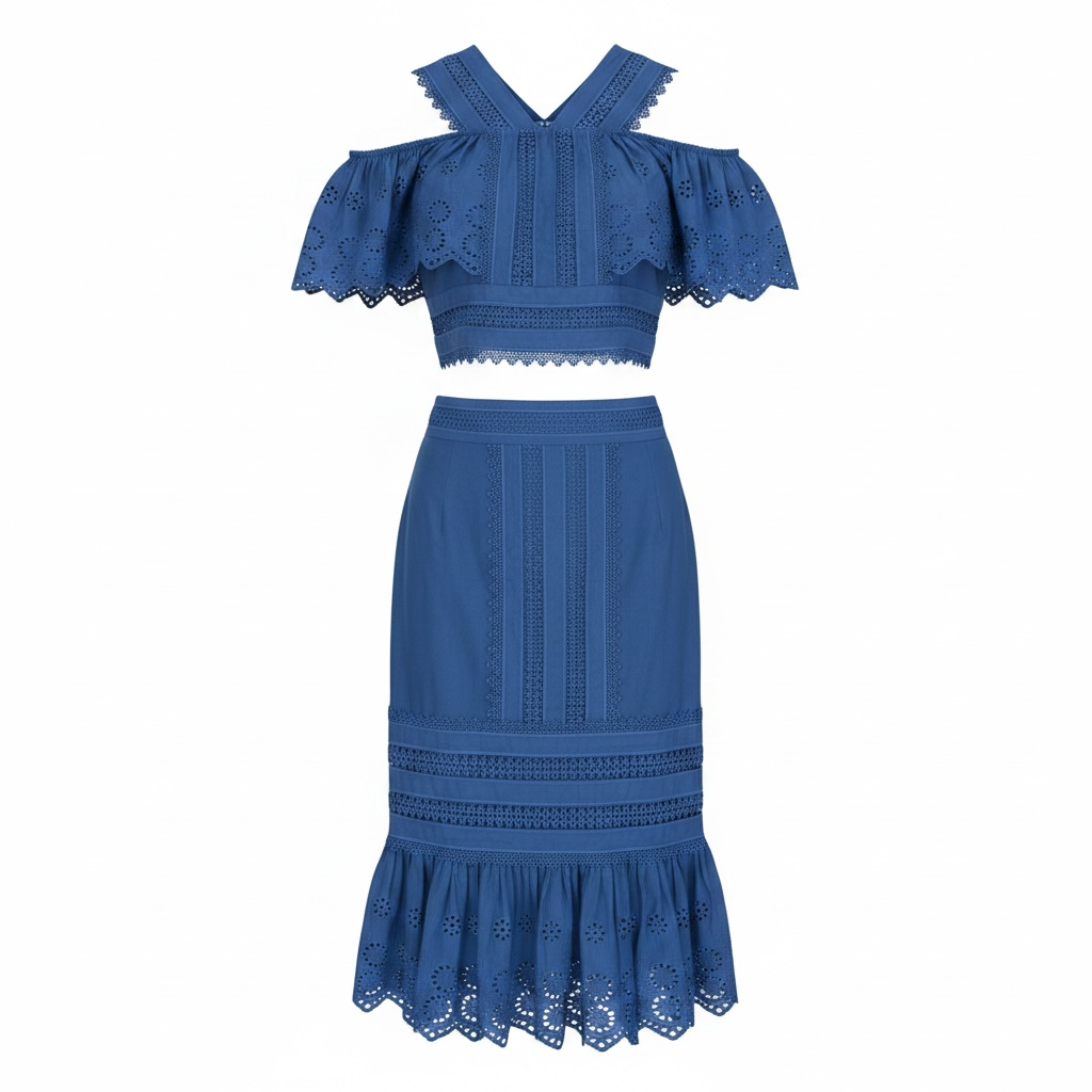 Preloved, Blue  Aijek Skirt Co-ord, UK 10