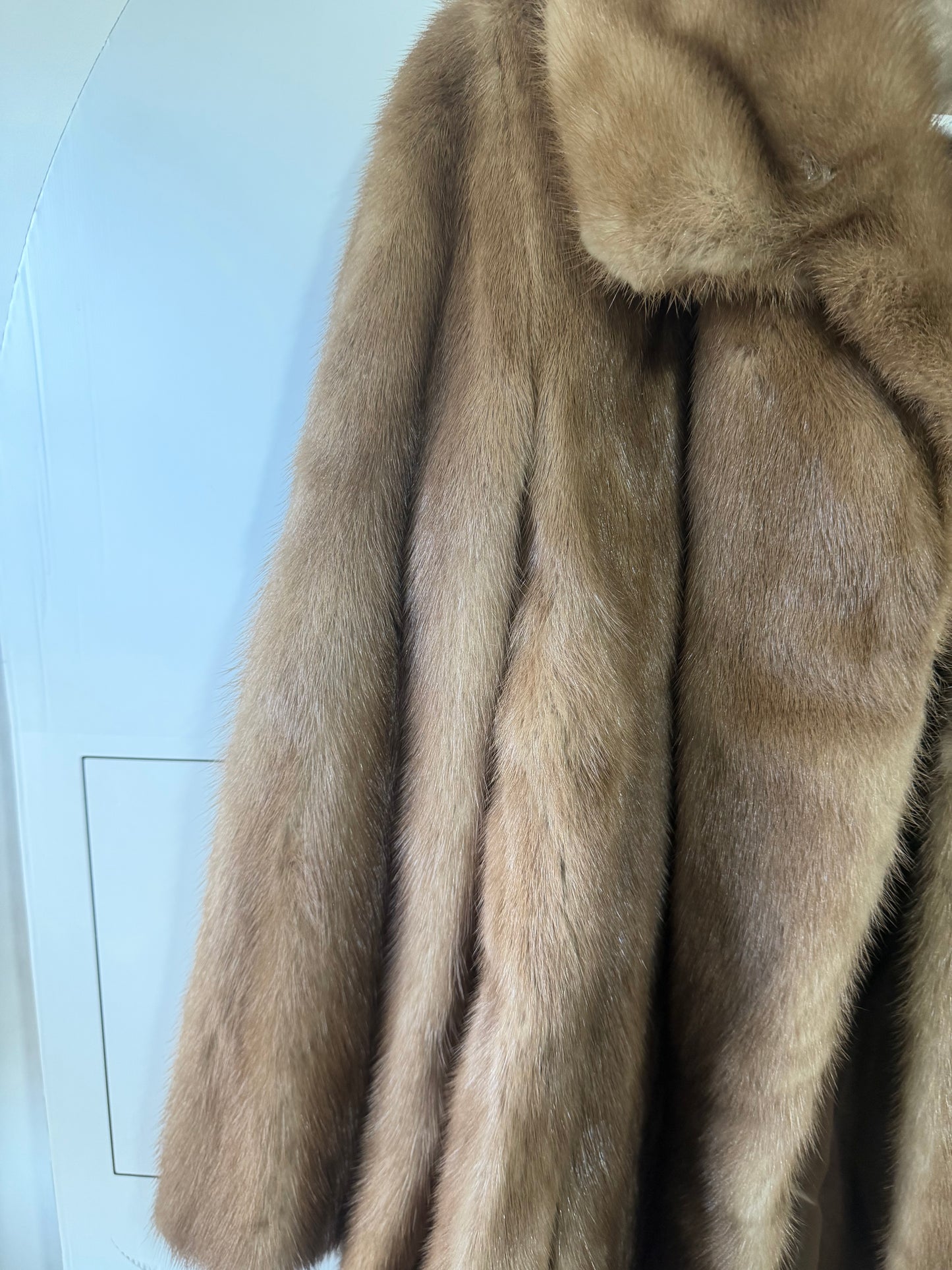 Brown Mink Saga Furs Coat, Size Small