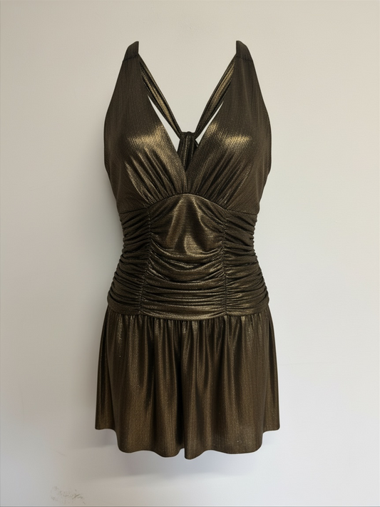 Preloved Calvin Klein Mini Dress Size XS Gold