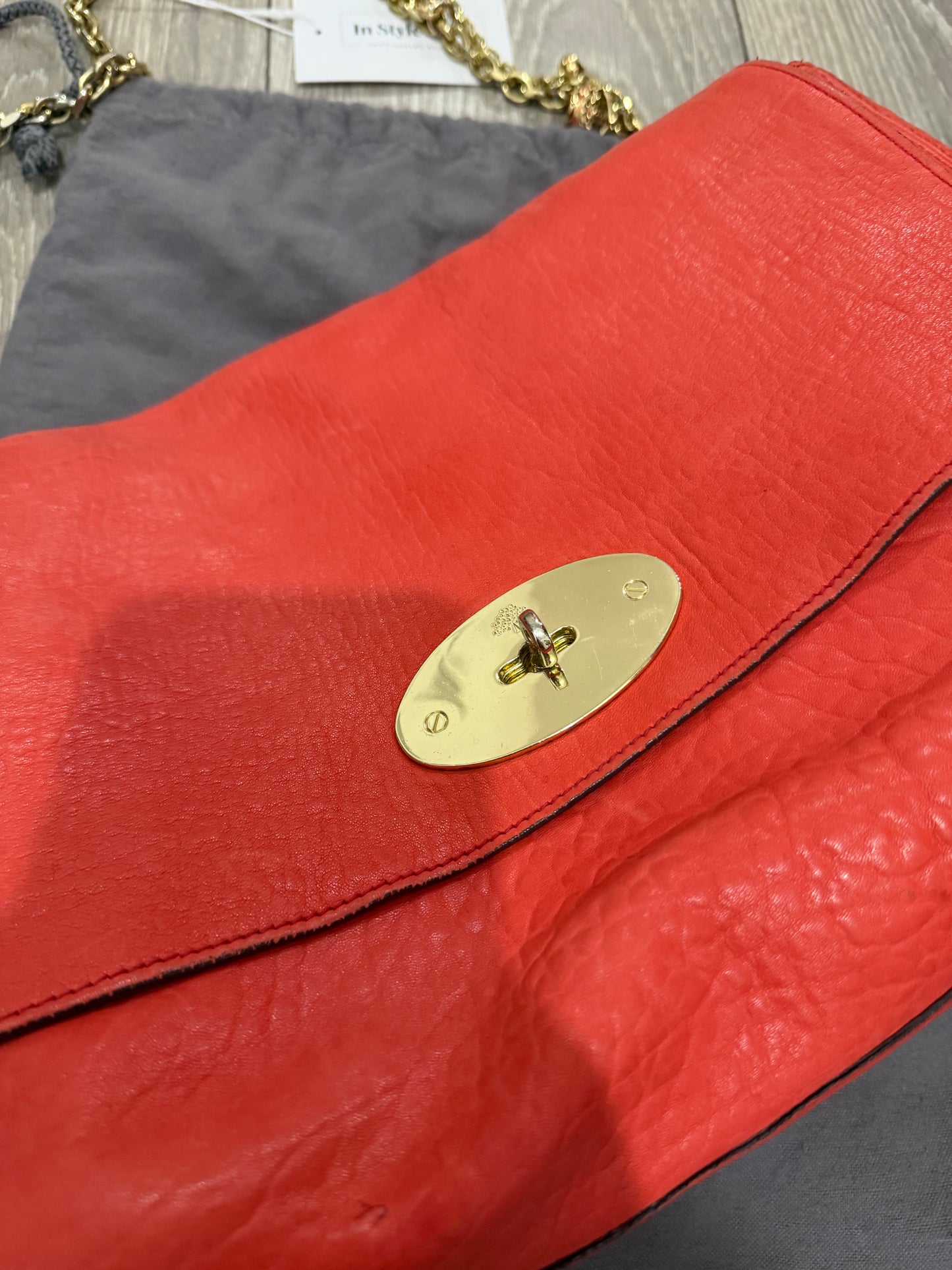 Pre-owned Tomato" (Coral) Mulberry Edna Crossbody Bag