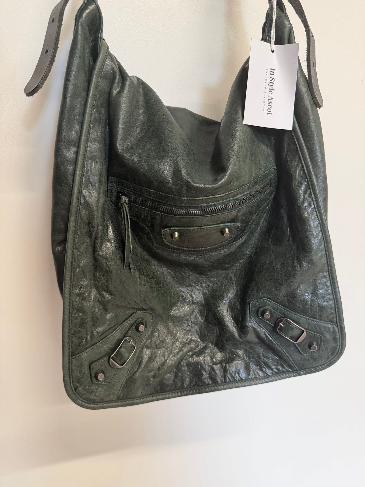Preloved Balenciaga Handbag Dark Green