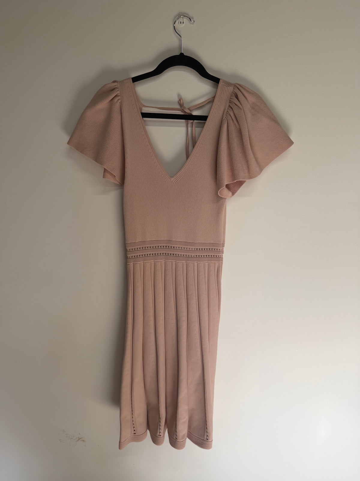 Preloved Sandro Dress Size 10 Baby Pink