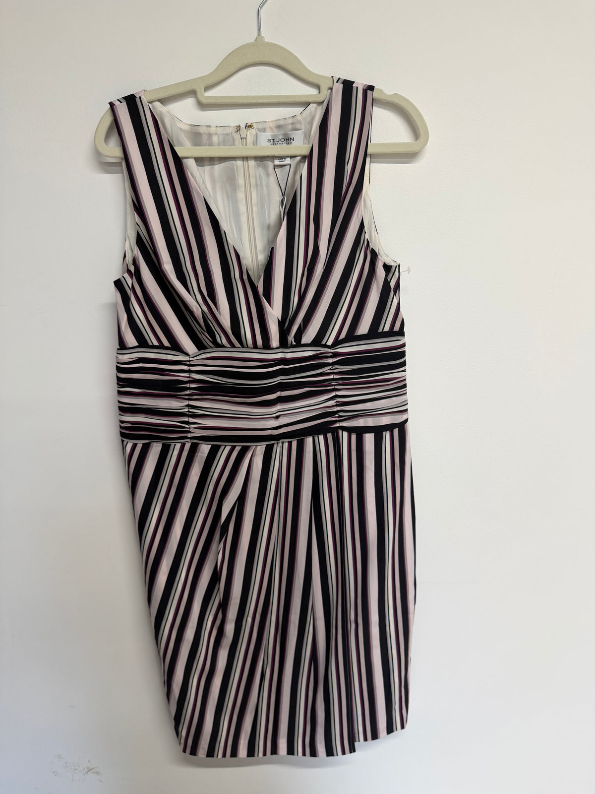Preloved St.John Dress Size 12 Multi Striped