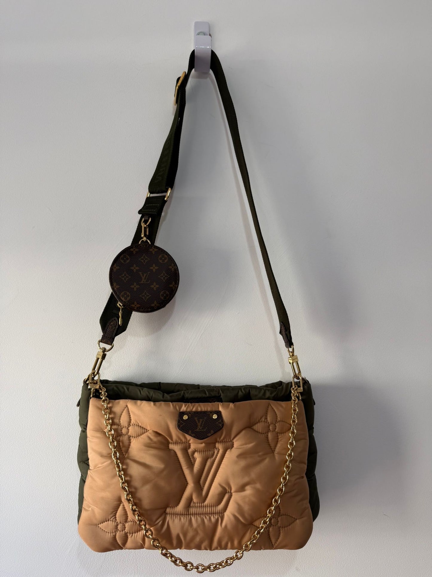 Preloved Khaki/Beige Louis Vuitton Handbag