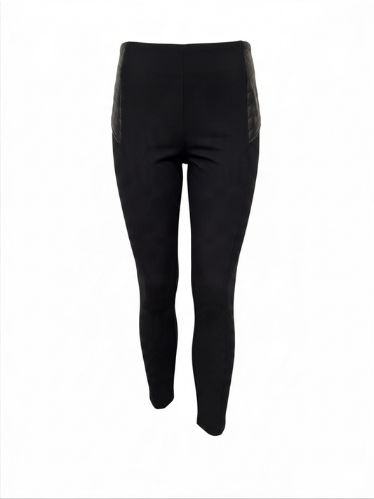 Preloved Rag & Bone Leggings with Leather Details Size Medium Black