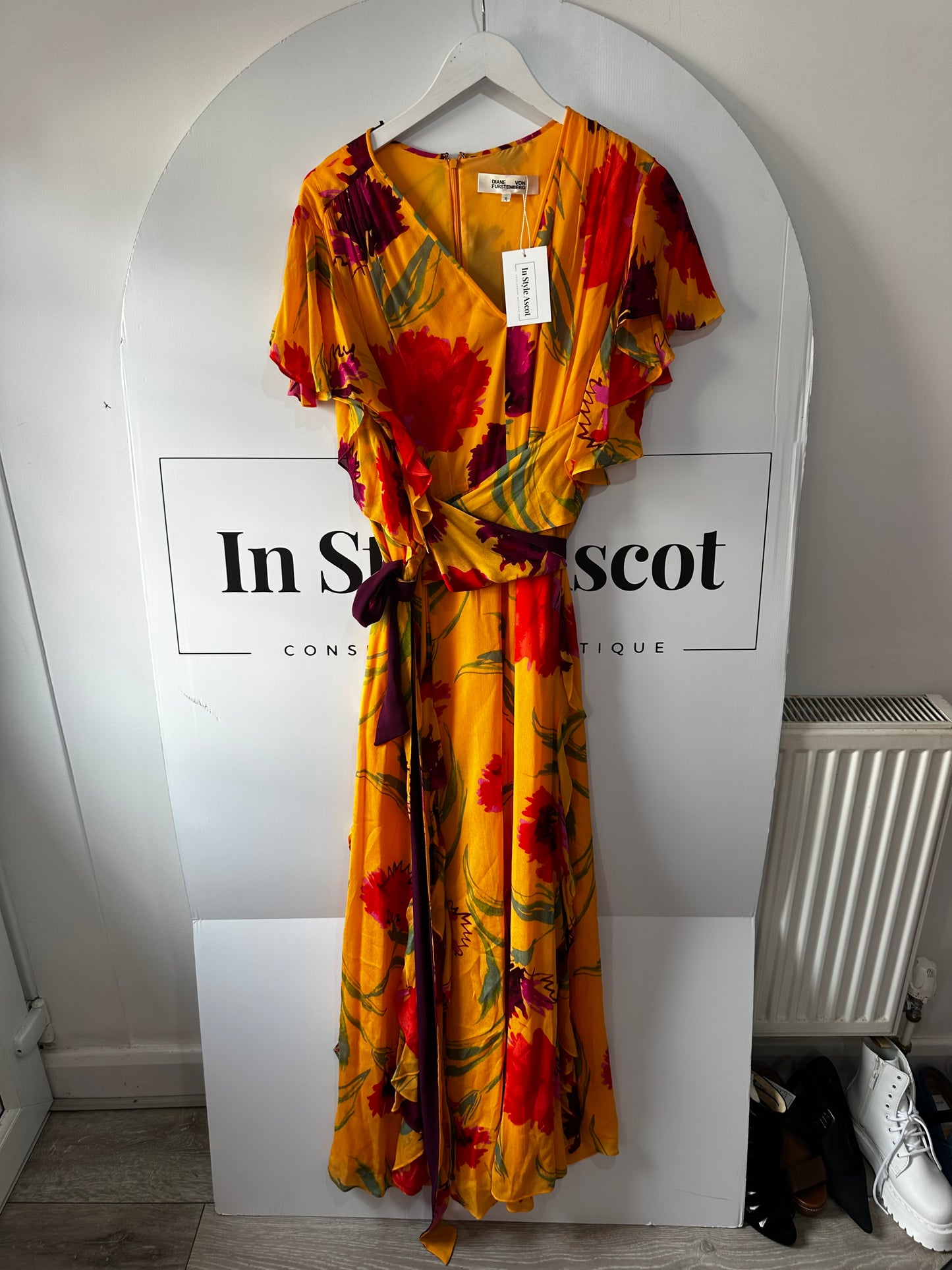 Orange DVF Dress, XL
