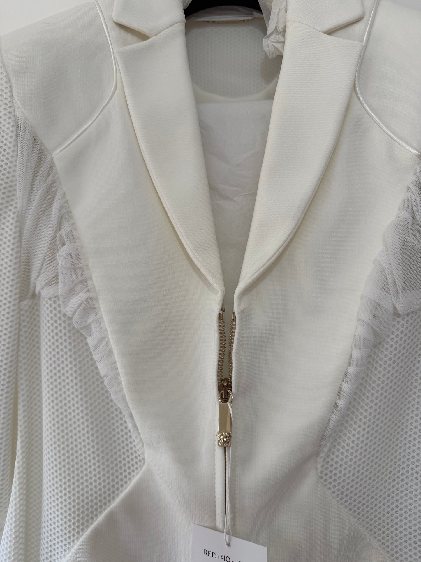 Preloved but NEW White Versace Blazer, Size XS/XXS (4-6)