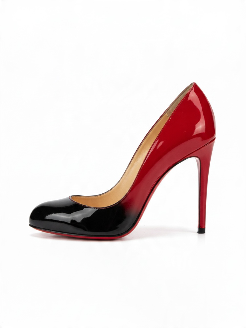 Preloved Christian Louboutin Heels Size 38 UK 5 Red and Black