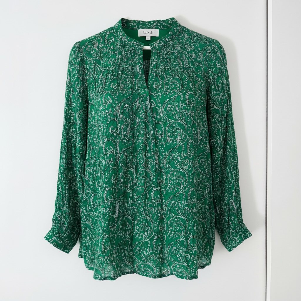 Pre-loved Patterned Green Ba&sh Blouse, L