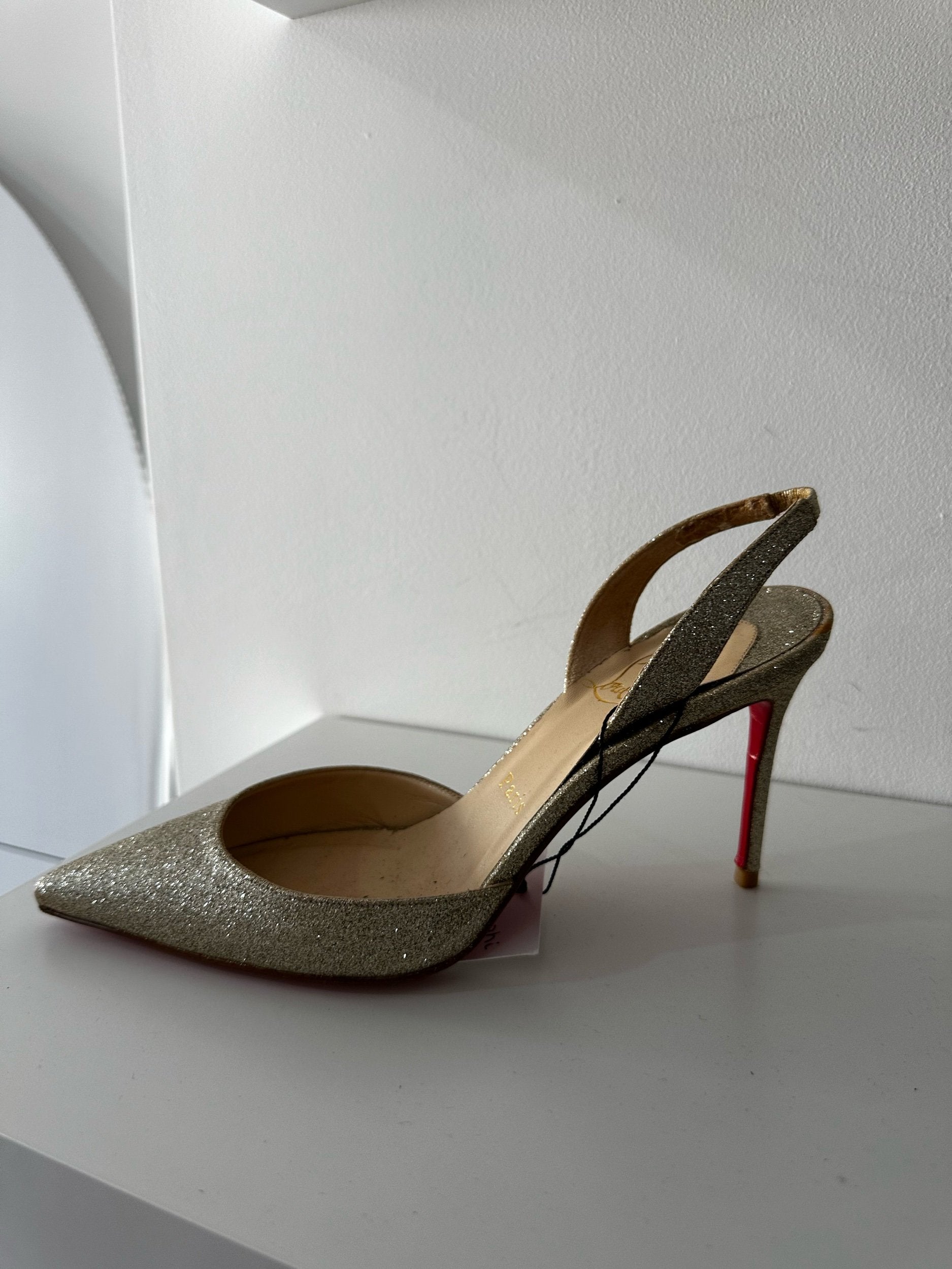 Christian Louboutin Gold Heels - 4