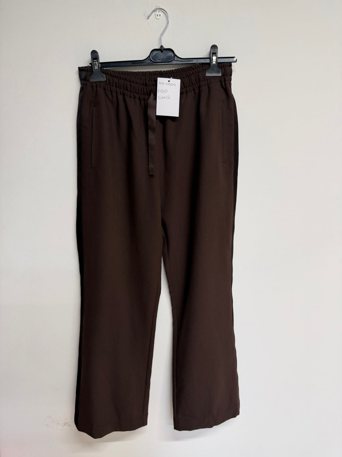 Preloved Zadig & Voltaire Wide Leg Trousers Size 12 Brown THE POMA TROUSER