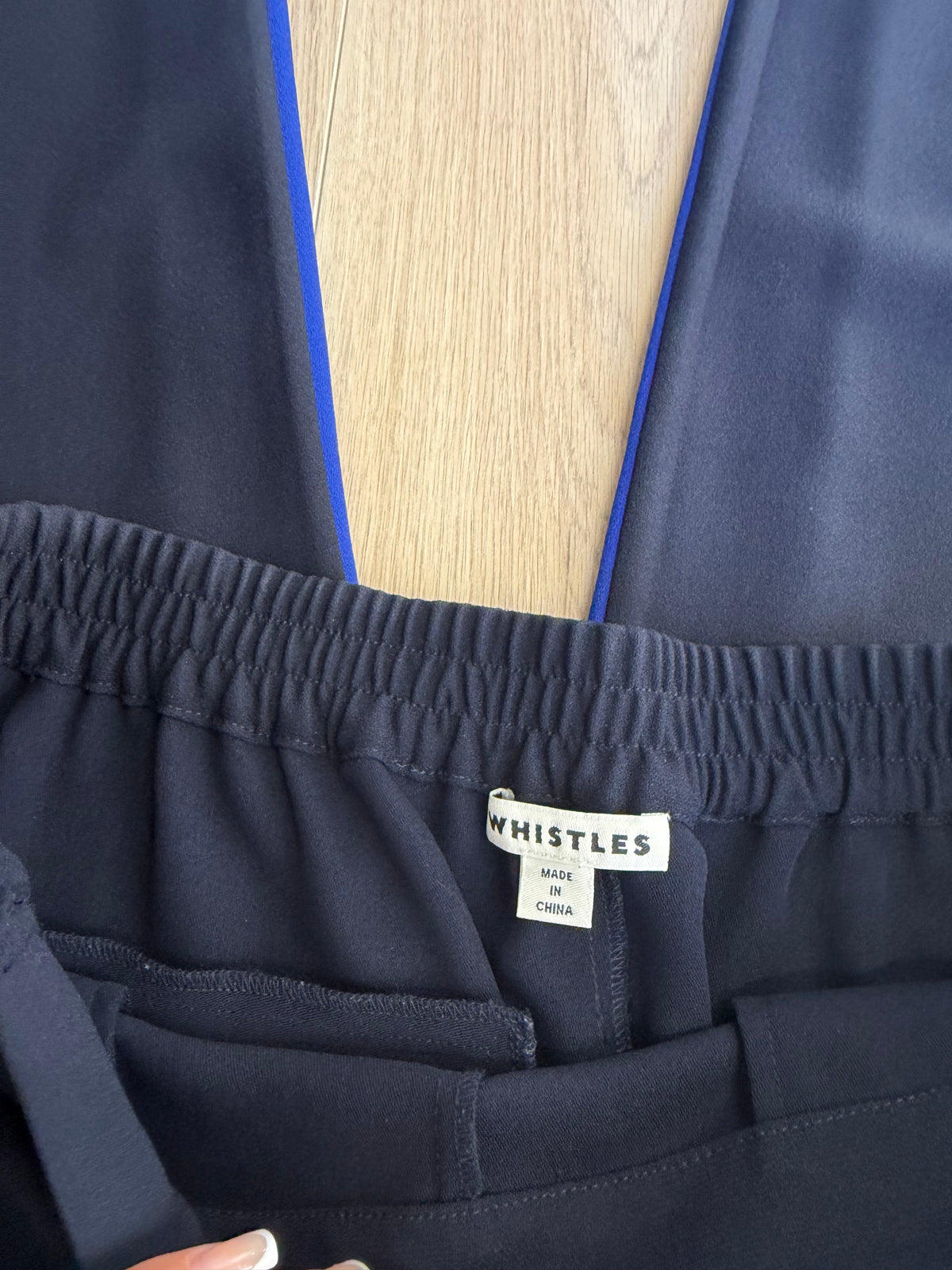 Preloved Whistles Trousers Size 10 Navy