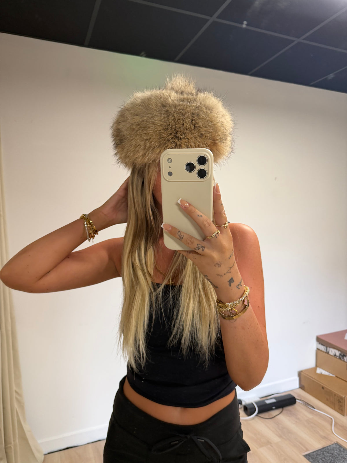Preloved Fox Hat Brown