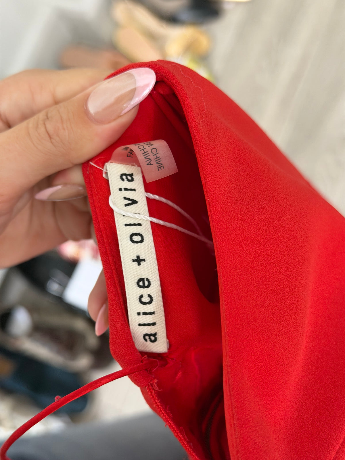 Preloved, Red  Alice + Olivia Dress, UK 4