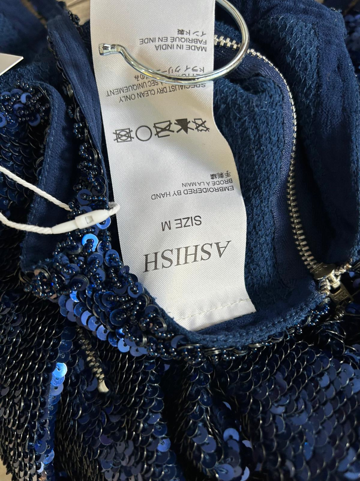 Pre-owned, NEW, Navy Ashish Dress, Size M