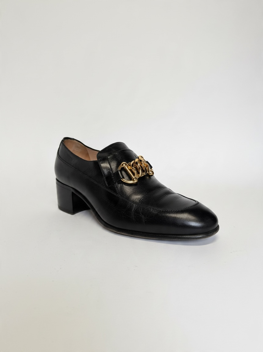 Preloved GUCCI Size 38 UK 5 Black Loafers