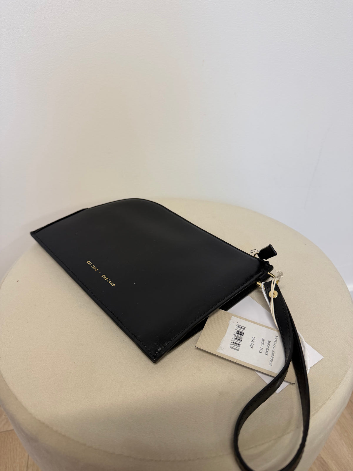 BNWT Jigsaw Ponyhair Clutch Pouch Black
