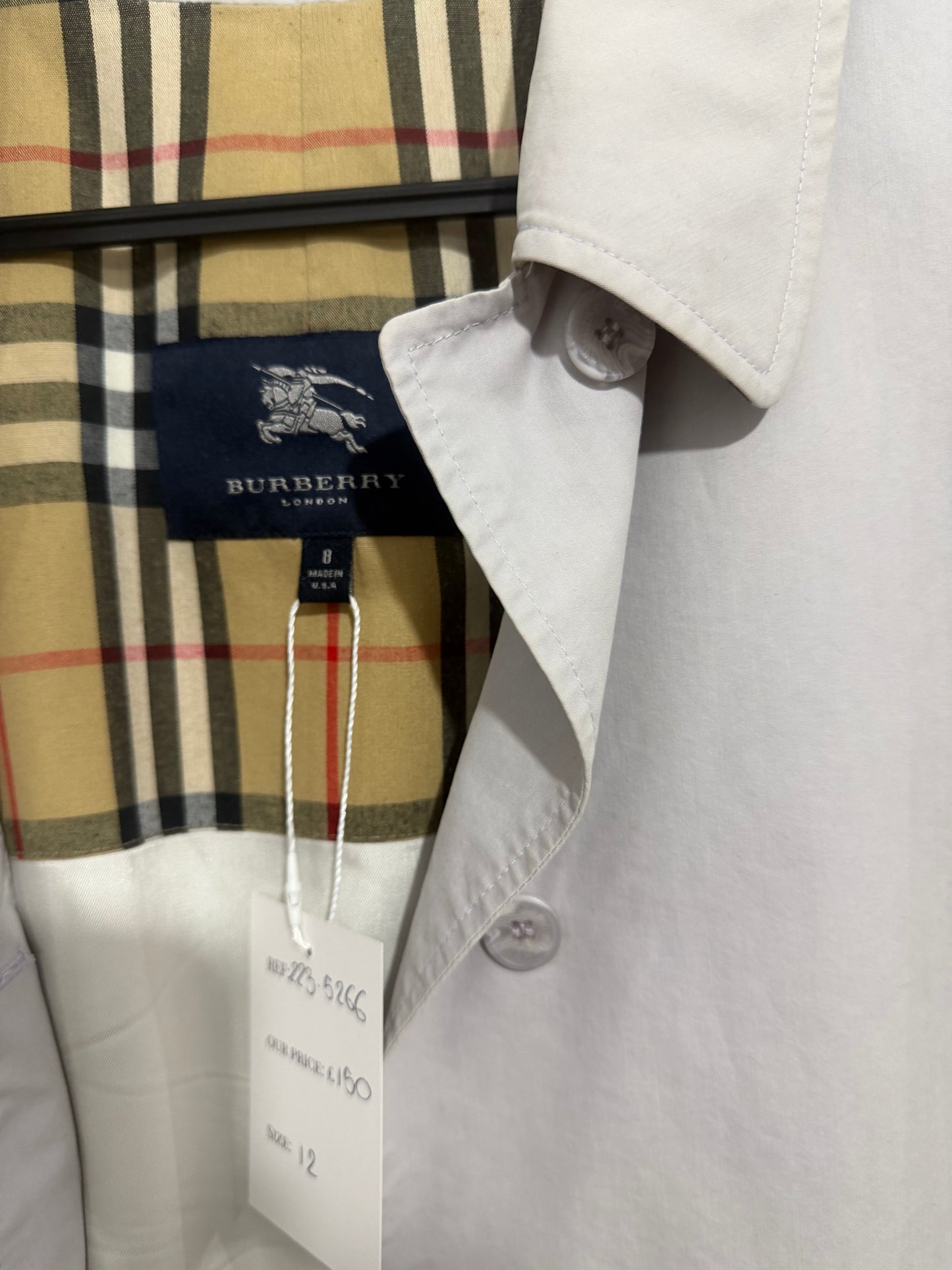 Grey Burberry Trench Coat, 12