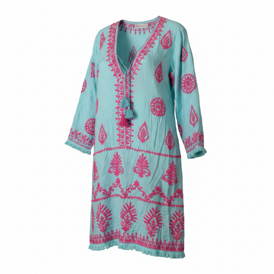 Preloved, Blue/Pink Pranella Cover Dress, L
