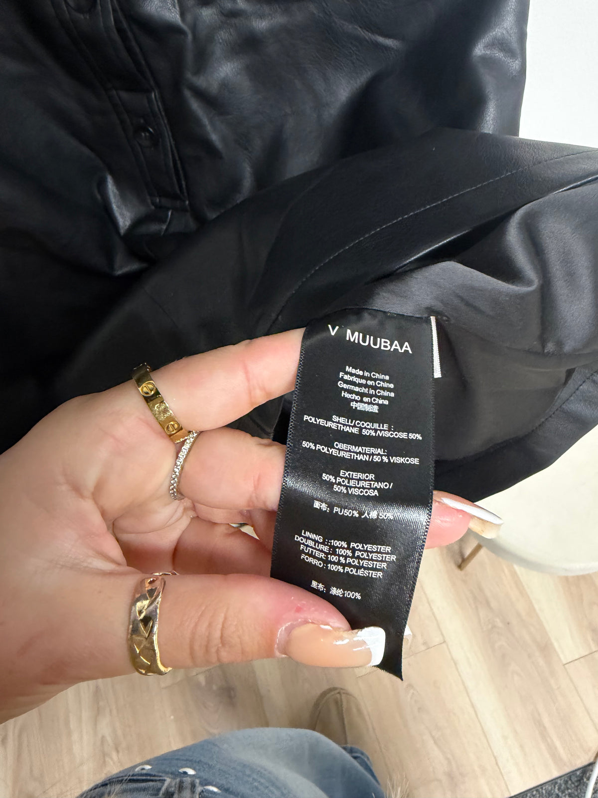 Preloved Brand New Muubaa Pleather Dress Size 16 Black