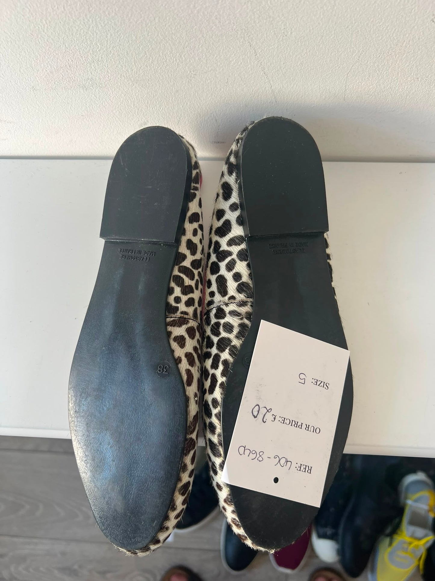 Pre-loved Leopard French Sole Flats, 5