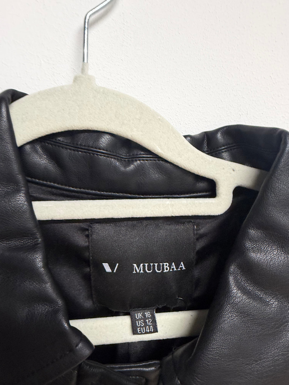 Preloved Brand New Muubaa Pleather Dress Size 16 Black