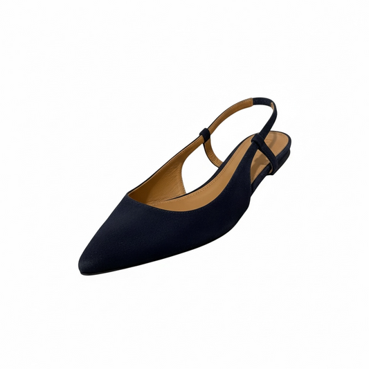 Navy Polo Ralph Lauren Slingback Shoes, Size 36.5 - UK 3.5