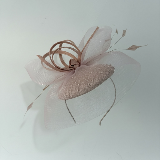 Preloved Blush Pink Snoxell & Gwyther Fascinator, Ascot