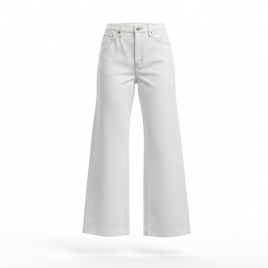Preloved White Frame Jeans, Waist 27