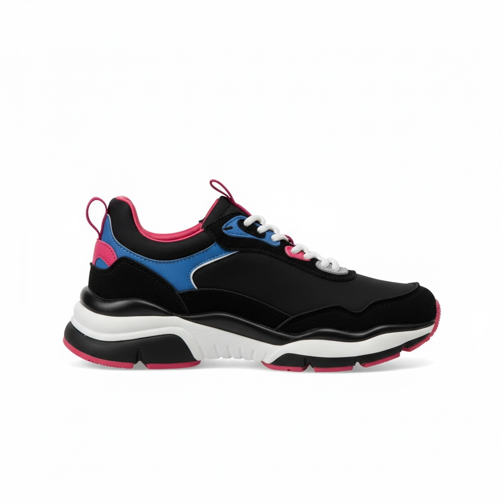 Pre-owned, Brand New Pink and Black Emporio Armani Sneakers Trainers, Size 3